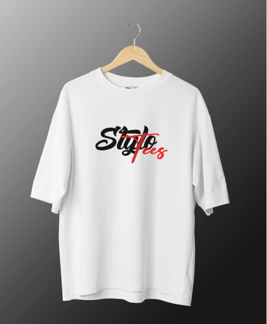 STYLO TEES Oversize White-S / Black