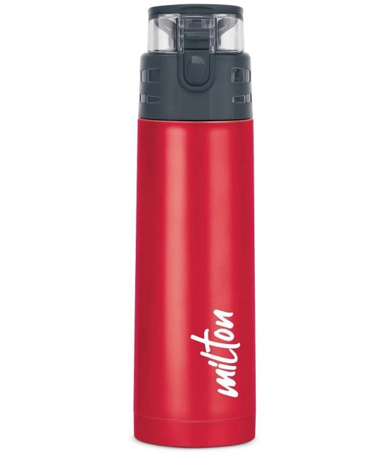 Milton Atlantis 900 Thermosteel Insulated Water Bottle, 750 ml, Red | Hot and Cold | Leak Proof | Office Bottle | Sports | Home | Kitchen | Hiking | Treking | Travel | Easy To Carry | Rust P