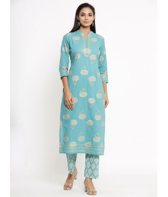 KIPEK - Sea Green Straight Rayon Women's Stitched Salwar Suit ( Pack of 1 ) - L