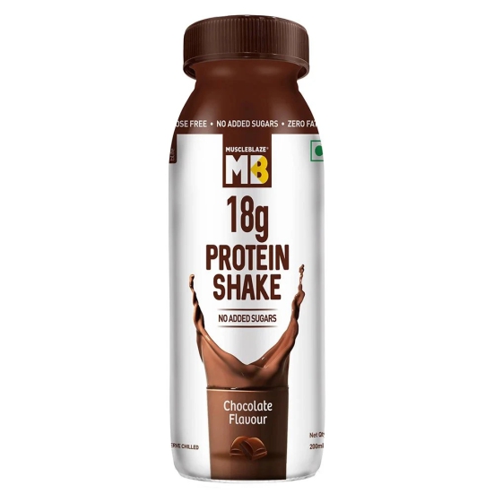 MuscleBlaze 18g Protein Shake (No Added Sugar),  6 Piece(s)/Pack  Chocolate