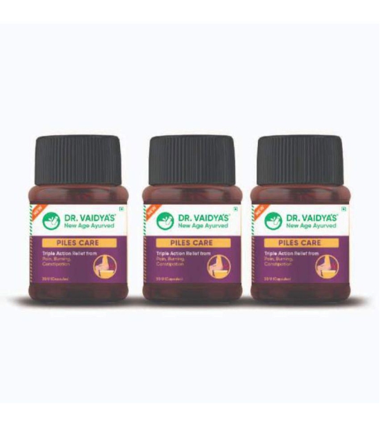 Dr. Vaidya's Piles care capsules For Fissures & Piles Capsule 90 no.s Pack of 3