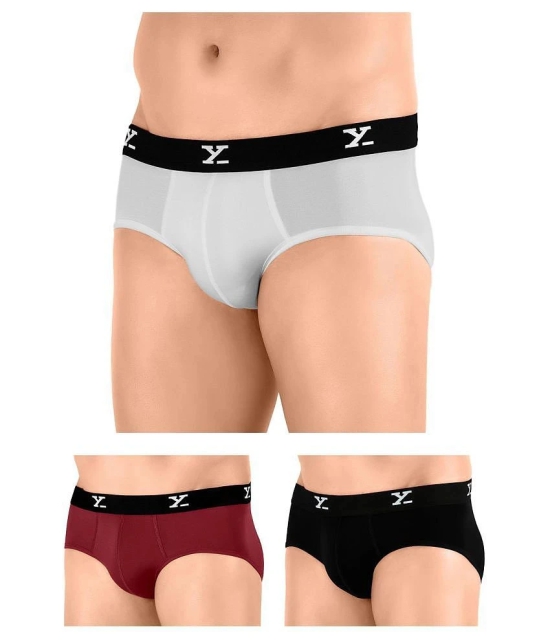 XYXX Pack of 3 Modal Mens Briefs ( Multi ) - XL