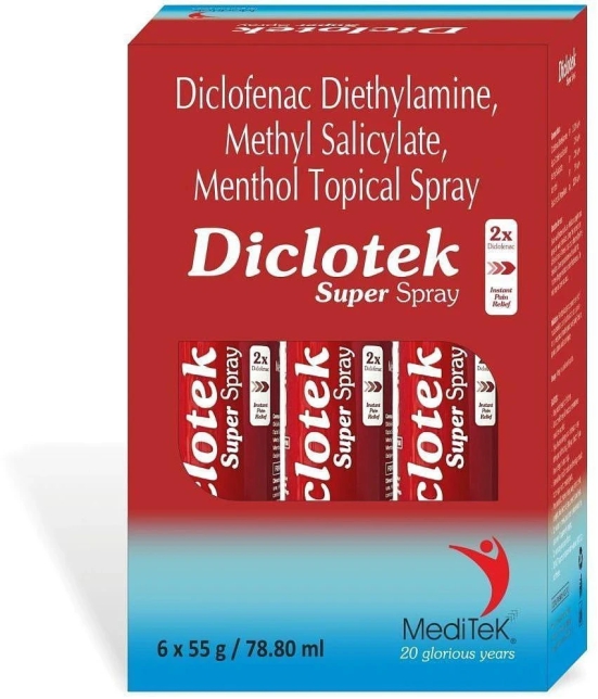 MEDITEK DICLOTEK ADVANCE PAIN RELIEF SPRAY - Pain Relief Spray ( Pack Of 6 )