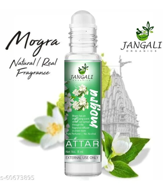 PURE Jangali ORGANICS Mogra Premium Quality Attar Perfume for Unisex - PURE 10ML