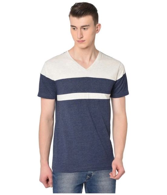 Glito - Navy Cotton Blend Regular Fit Mens T-Shirt ( Pack of 1 ) - None