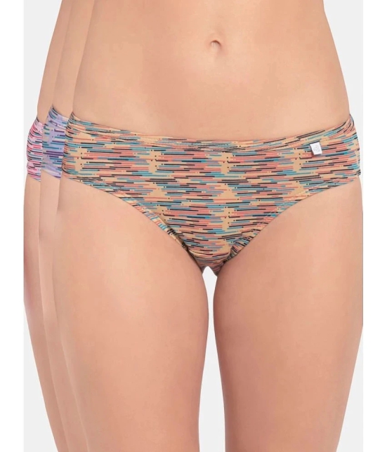 Jockey 1410 Womens Super Combed Cotton Bikini- Light Prints(Pack of 3 - Color & Prints May Vary) - None