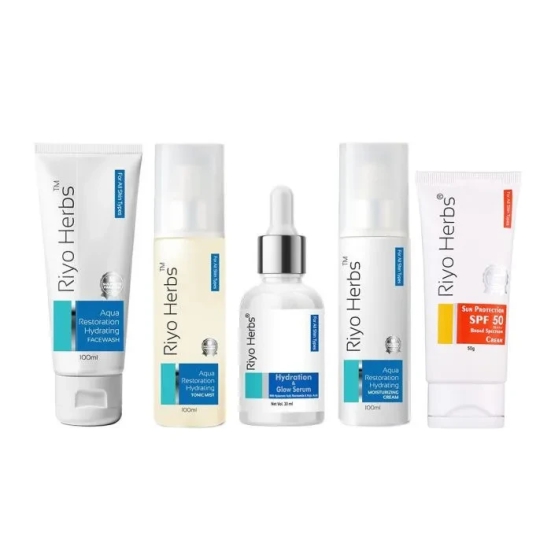 Hydration on the go Facewash  Tonic mist  Hydration Serum  Moisturising Cream  SPF50