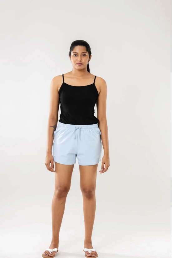 Sky Blue Women Shorts-M