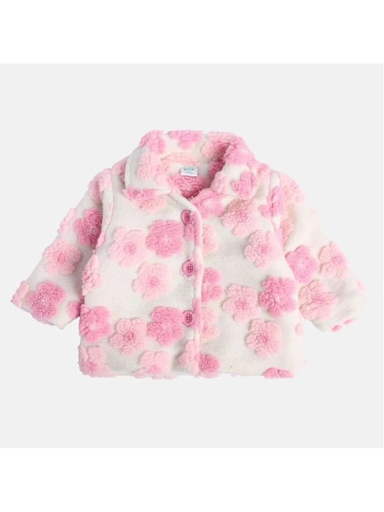 Miniklub Baby Girls Collar Regular Length Knit Jacket (Marshmallow Color) - None