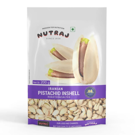 Nutraj Iranian Roasted & Salted Pistachios Inshell (Pista) 200gm 200g