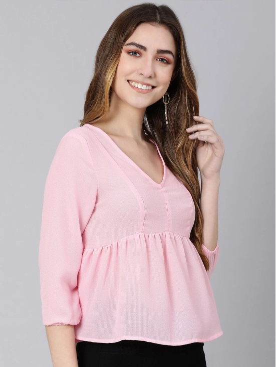 Oxolloxo Women Pink Pure Cotton Empire Top