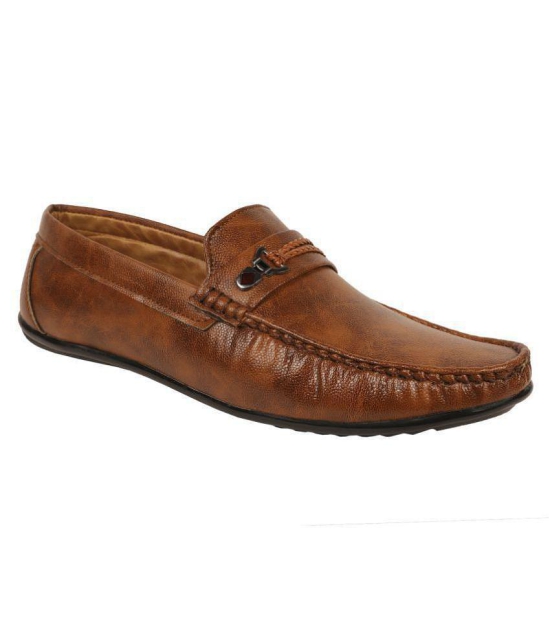 SHOES KINGDOM Tan Loafers - 12