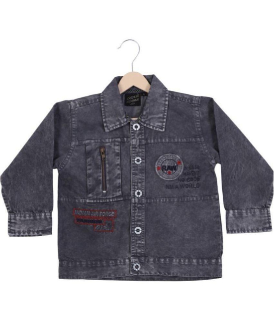 Cremlin Clothing - Grey Denim Boys Denim Jacket ( Pack of 1 ) - None