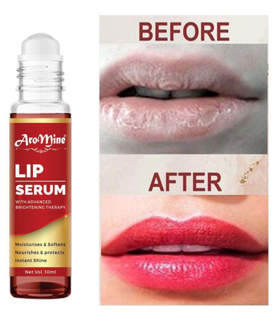 Aromine Brightning Lip Serum, Roll On For Glossy & Shiny Lips Lip Balm red Red 10