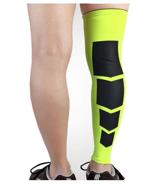 Quada Sport Knee Support Braces Calf Compression Sleeves Training Workout Guard Unisex Long Leg Socks - One Pair - XL