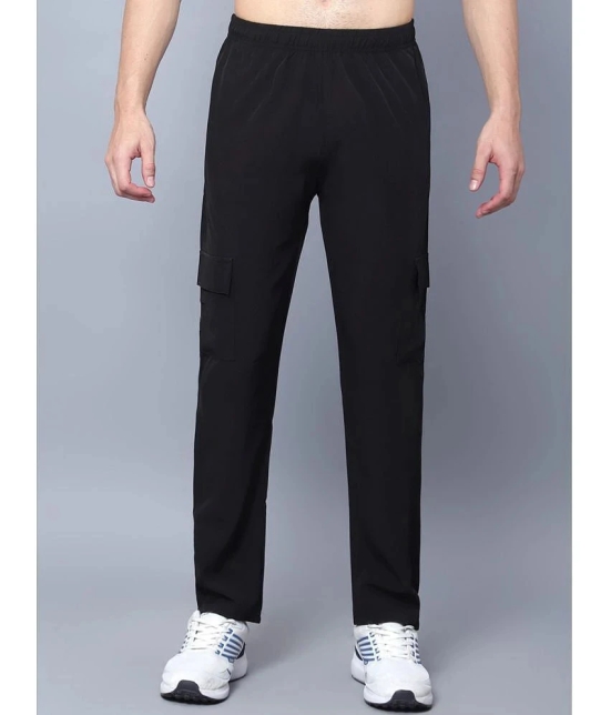 AKTIF Black Lycra Mens Trackpants ( Pack of 1 ) - None