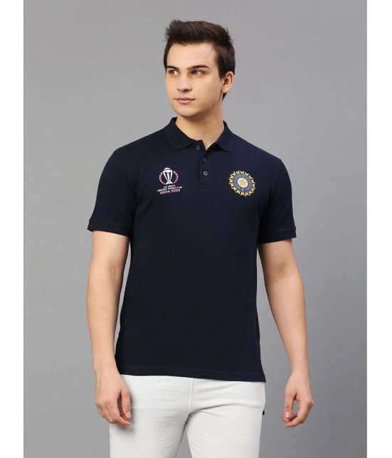 FanCode - Navy Blue Cotton Regular Fit Men's Sports Polo T-Shirt ( Pack of 1 ) - None