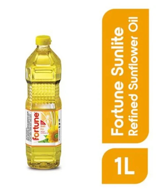 Fortune Sun Lite - Sunflower Refined Oil, 1 L Bottle