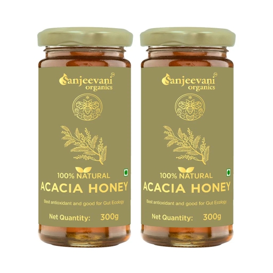 Sanjeevani Organics, 100% Natural Acacia Honey 300g  | Pure and Natural Honey Pack of 2