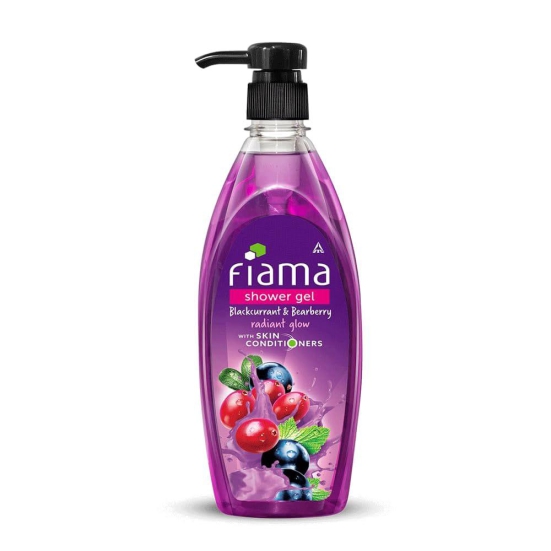 Fiama Body Wash Shower Gel Blackcurrant & Bearberry, 500ml,Radiant Glow with Skin Conditioners for Women & Men - All Skin Types