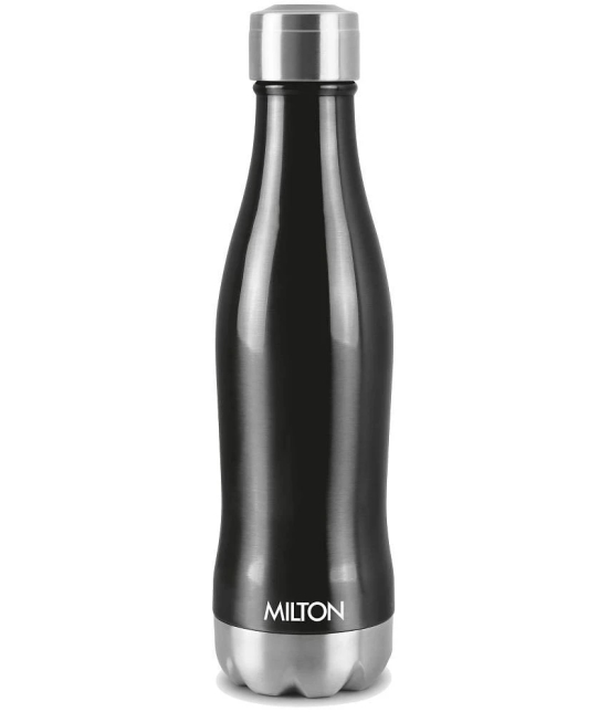 Milton New Duke 1000 Thermosteel Hot and Cold Water Bottle, 920 ml, Black - Black