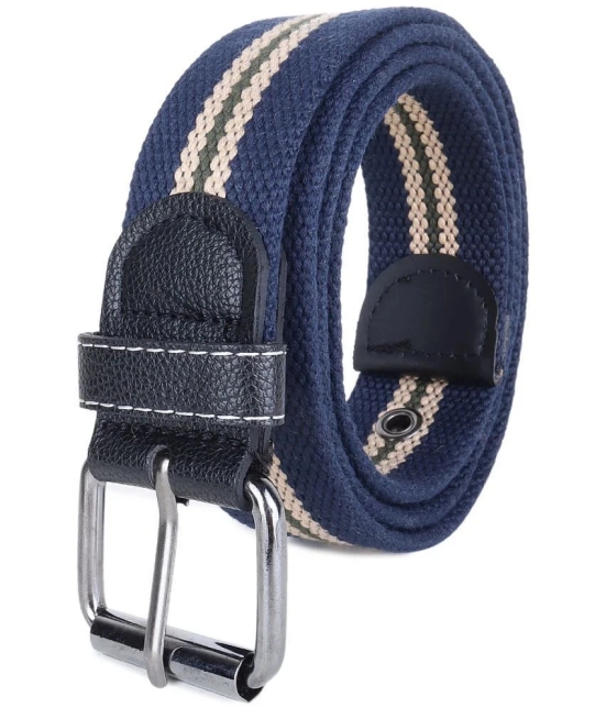 Zacharias - Blue Canvas Mens Casual Belt ( Pack of 1 ) - None