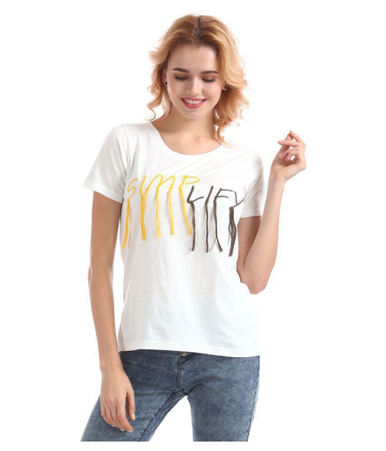 Sugr Cotton Regular Tops - White - M