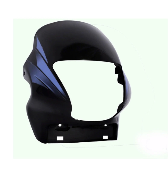 Headlight Visor Fit For Hero Passion Plus New Model Black (Blue Sticker) (BP)