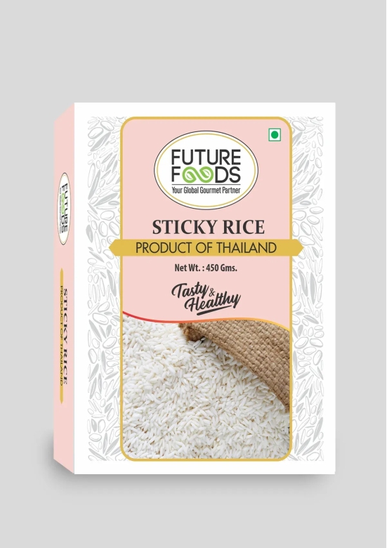 Future Foods Glutinos Sticky Rice | Sweet Rice | Healthy & Tasty | Gluten Free | Fiber Rich | Product of Thailand | 450g