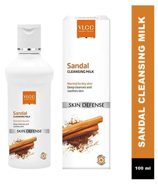 VLCC Sandal Cleansing Milk Deep Cleanses, Soothes Skin & Even Skin Tone 100 ml