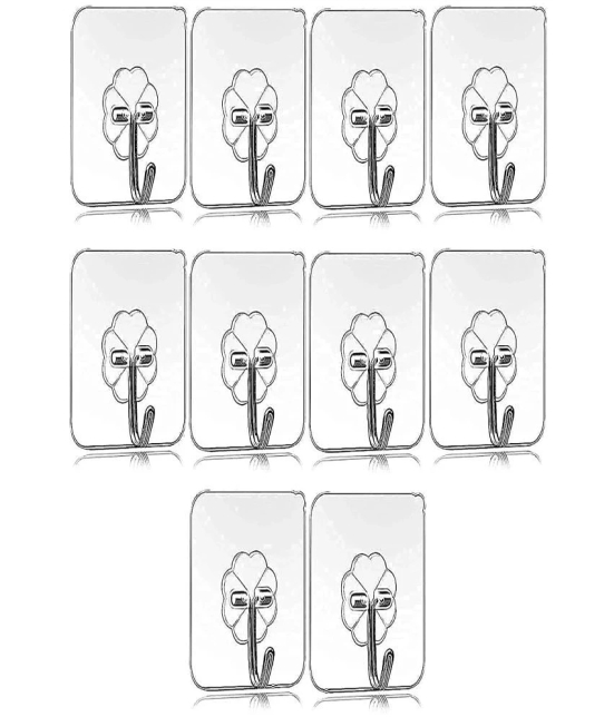 HINGOL Wall Self Adhesive Hook for Kitchen and Bathroom ( Pack of 10 )