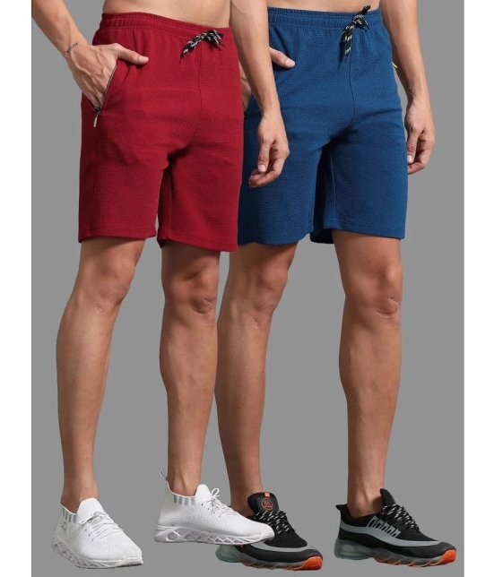 JILZ Multi Polyester Mens Shorts ( Pack of 2 ) - None