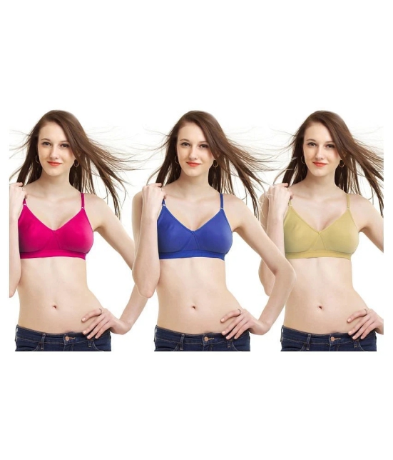 Madam Cotton Seamless Bra - Multi Color - 38B