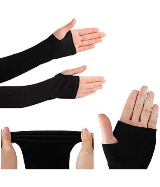 Cooling Arm Sleeves, UV-Cut Pollution protection Gloves - Black