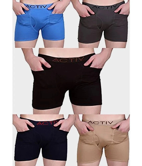 HAP Pack of 5 Cotton Mens Trunks ( Multicolor ) - None