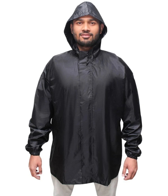 Goodluck Polyester Short Rainwear - Black - None