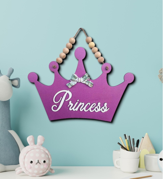 Princess Crown Wooden Wall Door or Wall Hanging Art