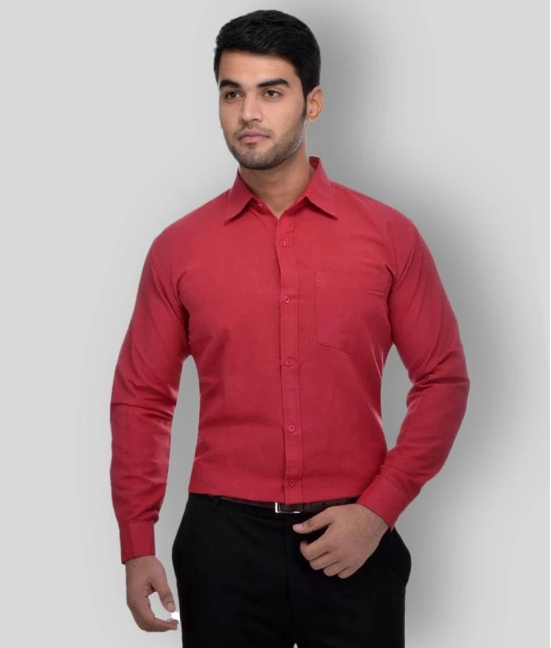 DESHBANDHU DBK - Red Cotton Regular Fit Mens Formal Shirt (Pack of 1) - None