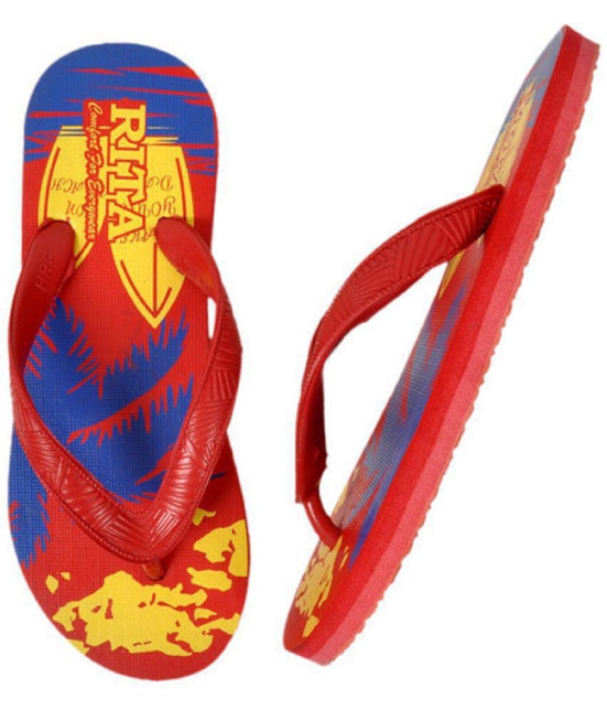 METAMORPH Red Flip Flops - None