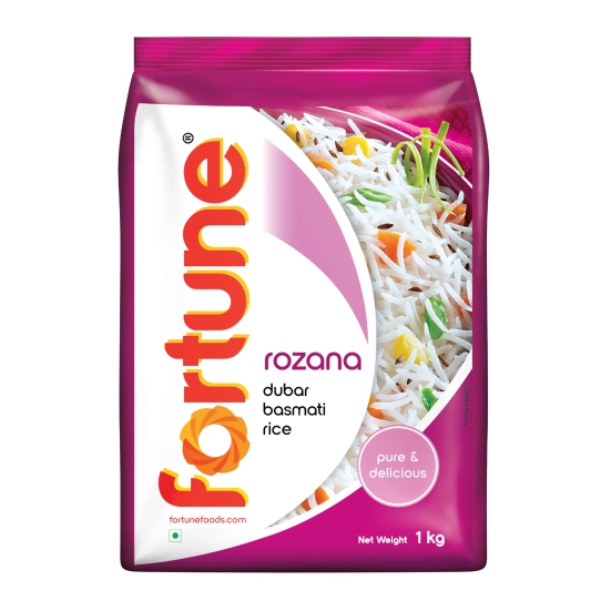 Fortune Rozana Basmati Rice, 1Kg, 1 Pc