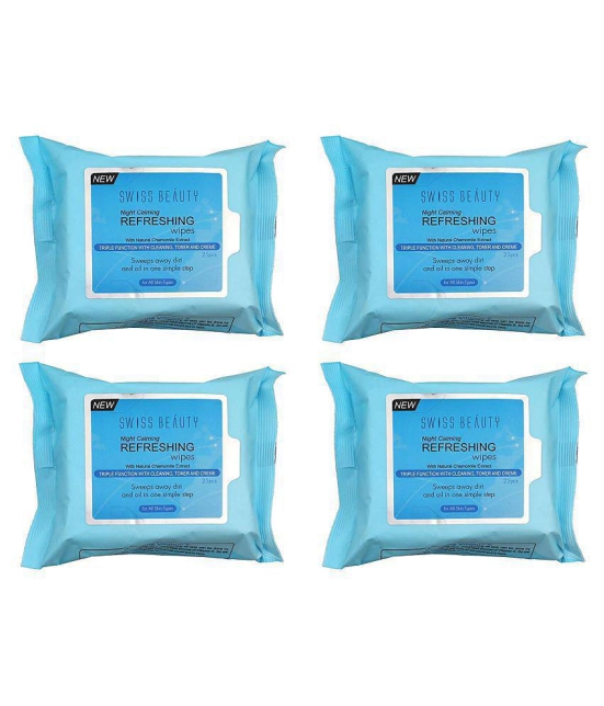 Lenon Beauty Swiss Beauty Wet Wipes ( 120 Pcs ) Pack of 4