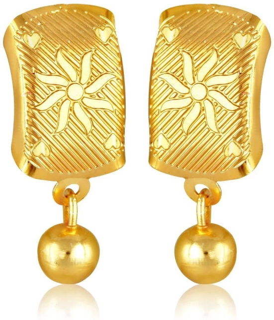 VIVASTRI Golden Stud Earrings ( Pack of 1 ) - Golden