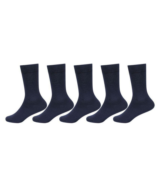 School Socks Lycra Plain Navy blue-5 pair of socks - 5-6Years