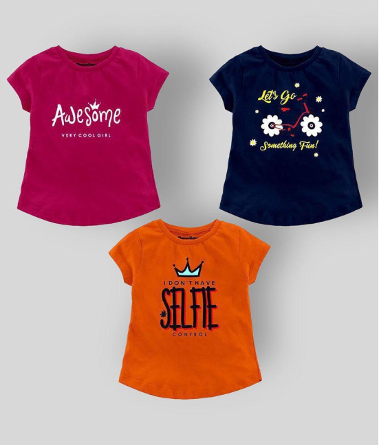 NammaBaby - Multicolor Cotton Blend Girl's Top ( Pack of 3 ) - None