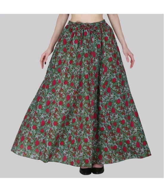 Sttoffa Green Cotton Womens Flared Skirt ( Pack of 1 ) - None