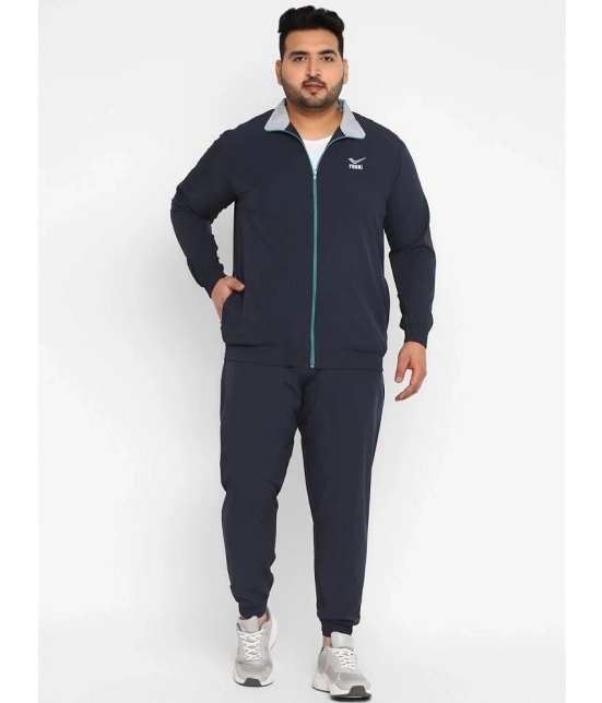 YUUKI - Navy Polyester Regular Fit Solid Mens Sports Tracksuit ( Pack of 1 ) - None