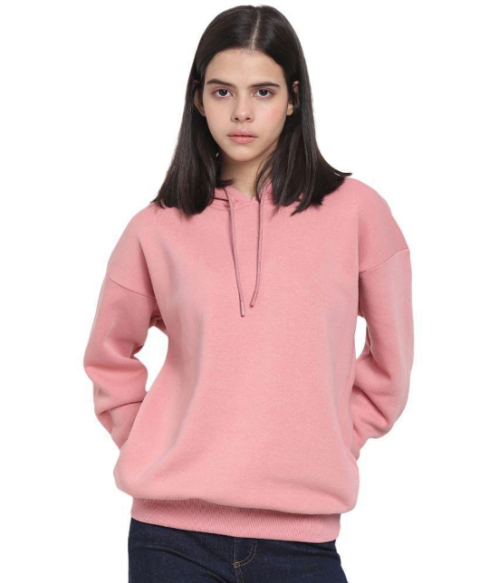 Bewakoof Cotton Pink Hooded Sweatshirt - 2XL