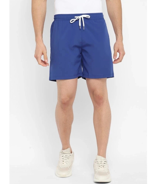 YUUKI - Blue Polyester Mens Running Shorts ( Pack of 1 ) - None