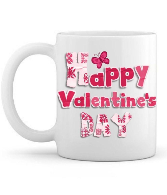 thriftkart Ceramic White Valentine Mugs - Pack of 1