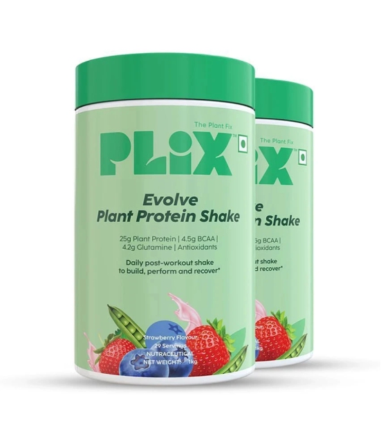 Plix - EVOLVE Performance Plant Protein Powder Plant Protein Powder ( 2 kg Strawberry )